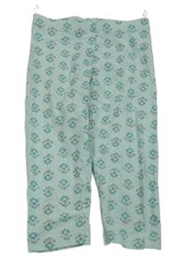 Svetlomodré bodkovaná é capri legíny s kvietkami C&A