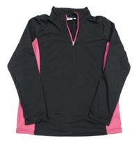 Čierno-tmavoružová funkčná športová mikina crane