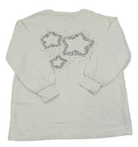 Bílá tepláková tunika s hvězdičkami z flitrů Next