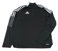 Černo-bílá funkční sportovní mikina Adidas