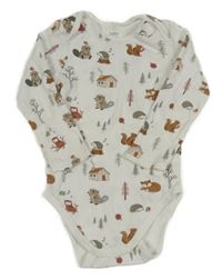Biele body so zvieratkami a domečky a stromčekmi  C&A