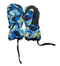 Army-černé šusťákové zateplené palcové rukavice