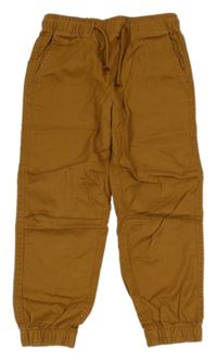 Bronzové cuff plátěné kalhoty H&M