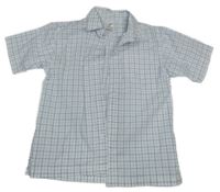 Bílo-modrá kostkovaná košile 