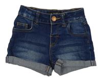 Tmavomodré teplákové riflové kraťasy Denim Co.