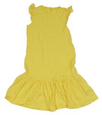 Žluté šaty s mušličkami a volánky name it.