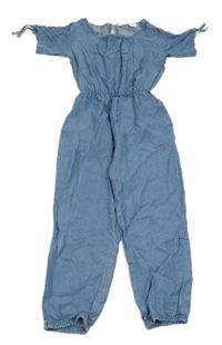 Modrý kalhotový overal riflového vzhledu L&D