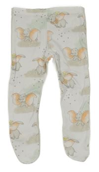 Bílé polodupky s Dumbem Disney