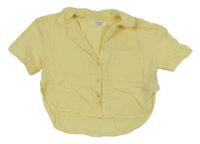 Světležlutá mušelínová crop halenka PRIMARK
