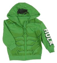 Zelená propínací mikina s kapucí - HULK George