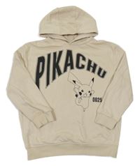 Svetlobéžová mikina s Pikachu a kapucňou George