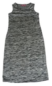 Sivo-čierne melírované šaty Yd.