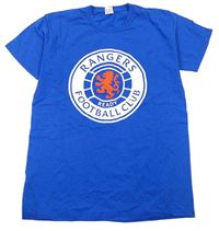 Zafírové futbalové tričko s potiskem - Rangers FC Fruit of the Loom