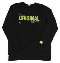 Černá mikina s nápisem LC Waikiki