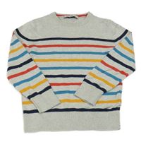 Sivo-farebný pruhovaný sveter C&A