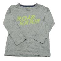 Sivé melírované tričko s nápisom Tchibo