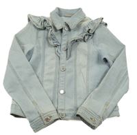 Světlemodrá riflová bunda s volánky Matalan