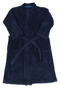 Tmavomodrý chlupatý župan M&S