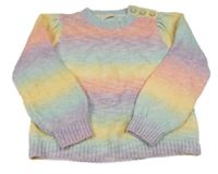 Duhový svetr s perlami
