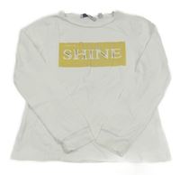 Biele tričko s nápisom s kamienkami