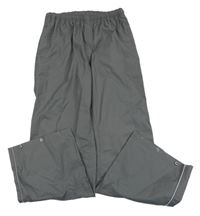 Tmavošedé šusťákové nepromokavé funkční kalhoty Crane