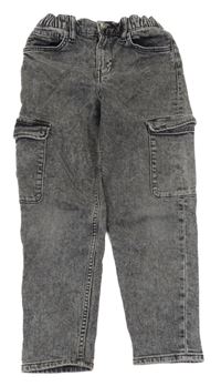 Tmavošedé relaxed fit tapered leg chino rifle H&M