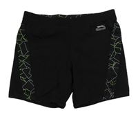 Čierne nohavičkové plavky s logom Slazenger