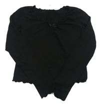 Čierne crop tričko H&M
