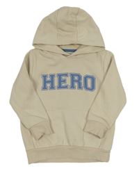 Smotanová mikina s nápisom a kapucňou F&F