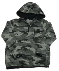 Sivo-čierna army mikina s kapucňou zn. George