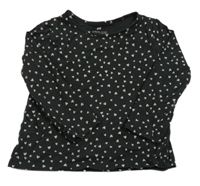 Antracitové vzorované triko se srdíčky H&M