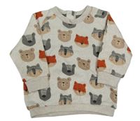 Smotanová mikina s medveďmi Matalan