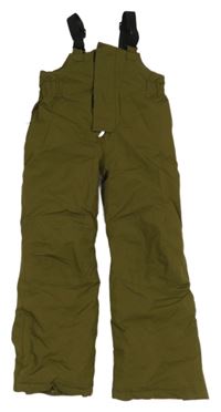 Khaki šusťákové funkční laclové oteplovačky 