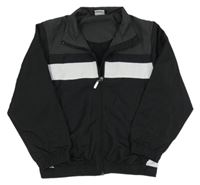 Čierno-sivo-biela šušťáková športová funkčná bunda Crane