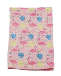 Růžový nákrčník s plameňáky 