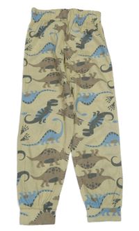 Béžové pyžamové kalhoty s dinosaury 