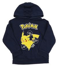 Tmavomodrá mikina s Pikachu a kapucí 