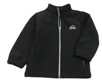 Černá sofhtshellová bunda s výšivkou 