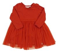 Červené šaty s tylovou sukní Liegelind