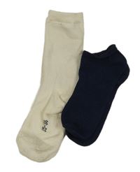 Nové - 2x ponožky - smetanové + tmavomodré členkové 