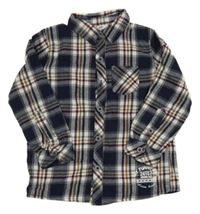 Tmavomodro-bílo-vínová kostkovaná košile Topolino