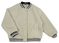 Smetanová huňatá podšitá bunda Next