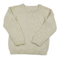 Smotanový melírovaný sveter