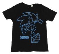 Čierne tričko so Sonicem H&M