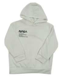 Biela ľahká mikina s nápisom a kapucňou Shein