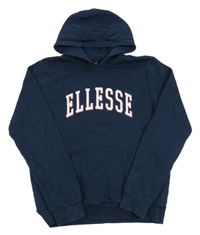 Tmavomodrá mikina s logem a kapucí Ellesse