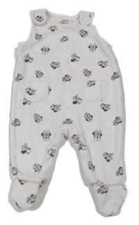 Bílé sametové dupačky s Minnie Disney