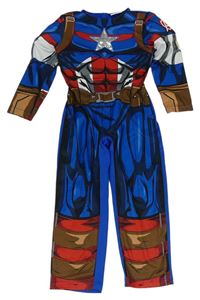Kostým - Safírovo-červeno-hnědý overal - Kapitán Amerika Marvel