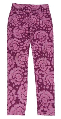 Fialovo-ružové batikované športové legíny zn. Dunnes Stores