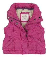 Růžová šusťáková zateplená vesta H&M